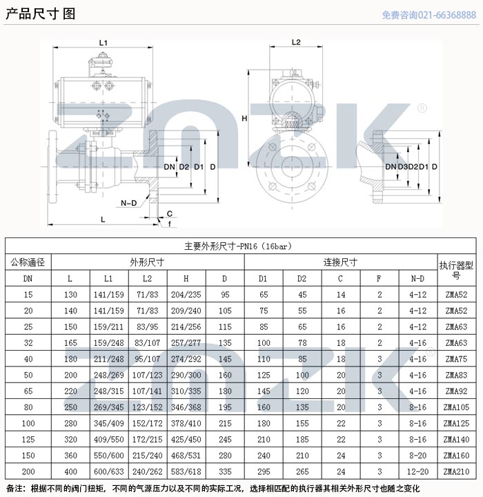 Q641F不銹鋼球閥尺寸圖